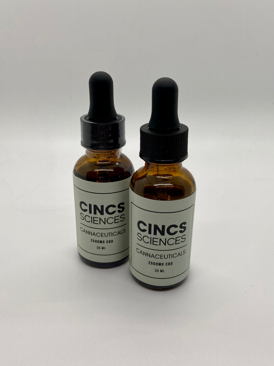 CBD Starter Pack, 2 Bottles of 2500mg Zero THC, Solvent Free CBD