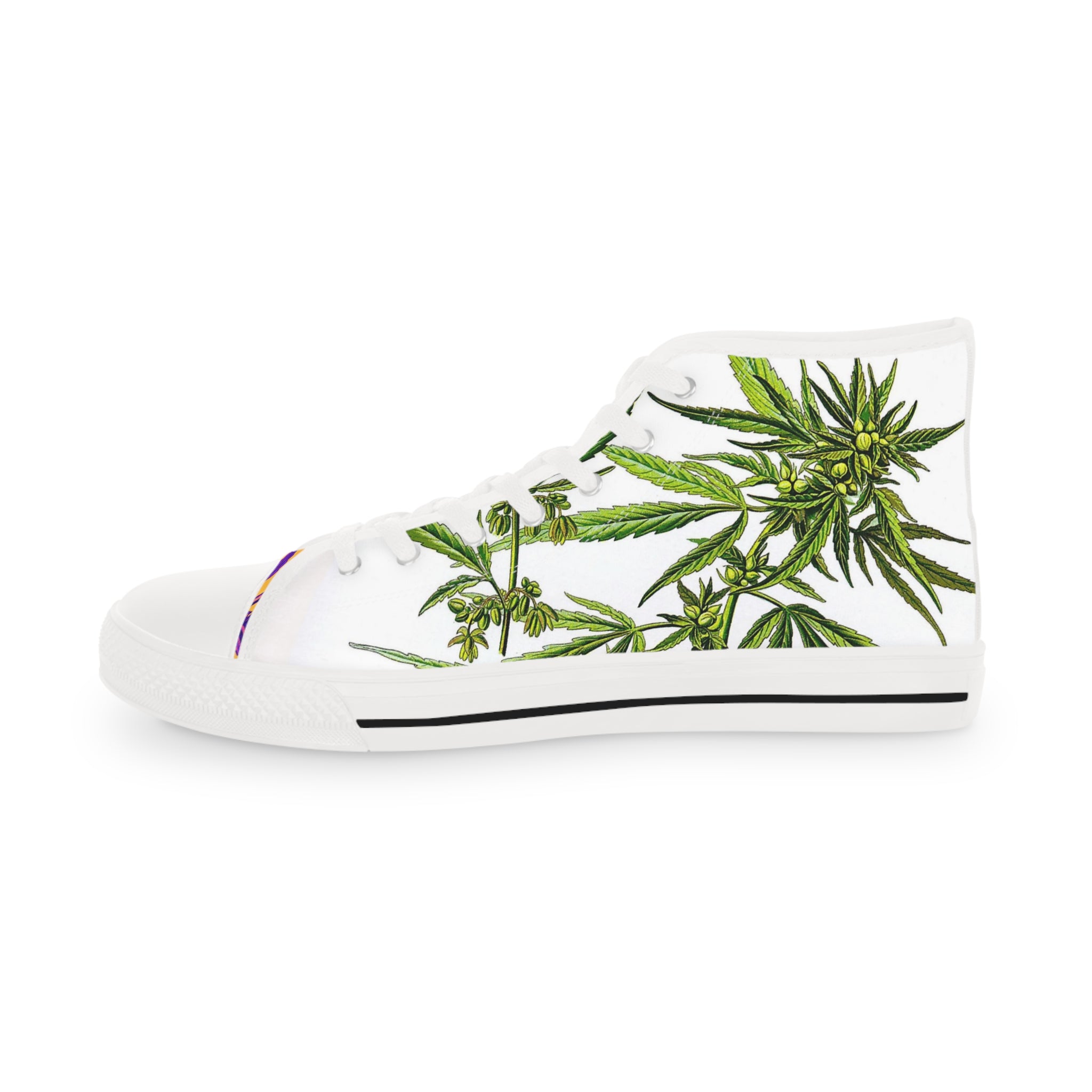 Vintage Cannabis Botanical Men's High Top Sneakers